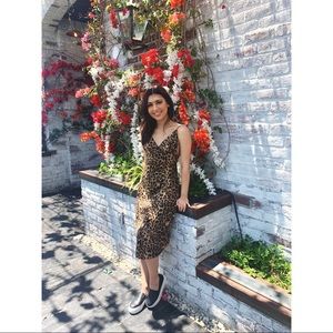 Leopard LPA Midi Slip Dress
